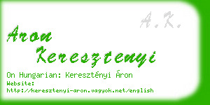 aron keresztenyi business card
