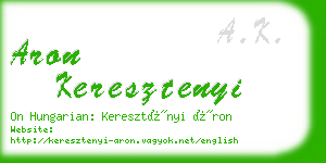 aron keresztenyi business card